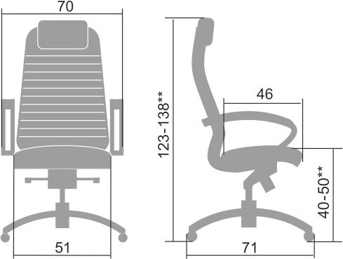Руководительское кресло Samurai KL-1.04 - вид 5